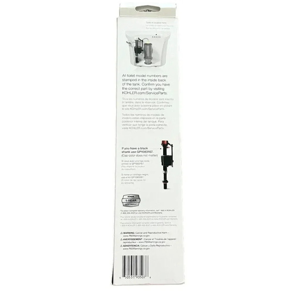 KOHLER GENUINE PART GP1138930 Silent Fill Toilet Fill Valve Kit - Picture 3 of 4